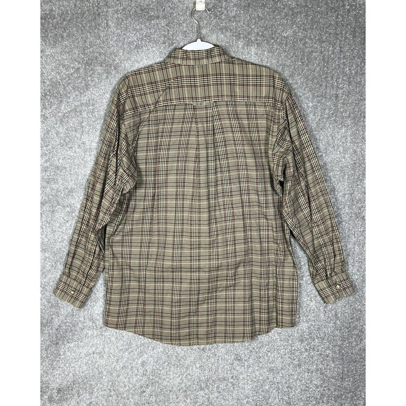 ORVIS Button Up Shirt Mens Size Medium Long Sleeve Brown Plaid Pocket - Picture 2 of 8